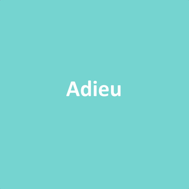 Adieu - tekst