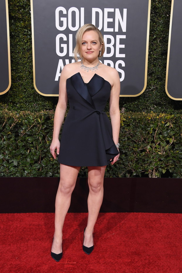 Złote Globy 2019: Elisabeth Moss w sukience Dior Haute Couture