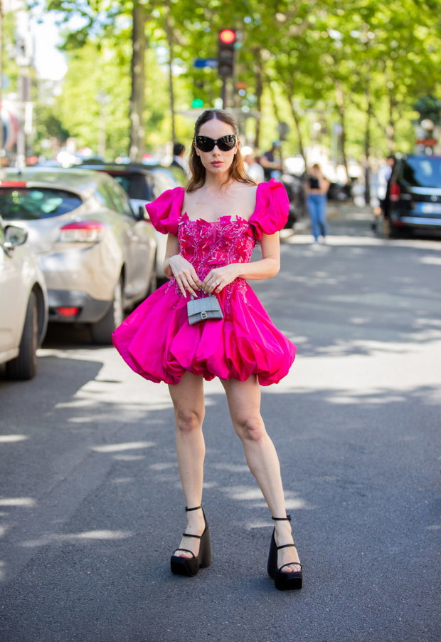 Spódnica bombka: street fashion