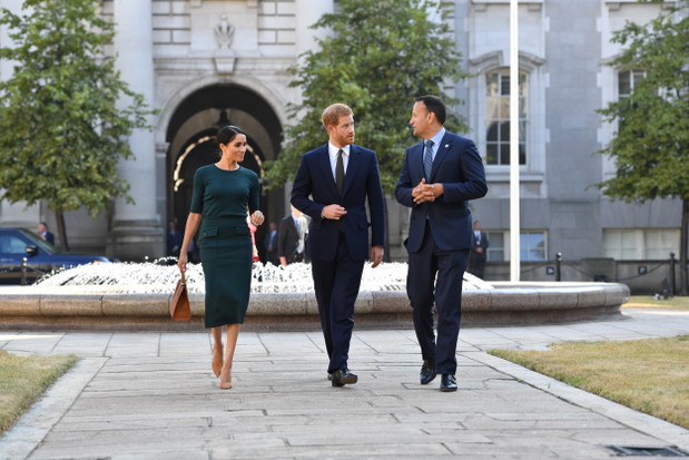 Książę Harry i księżna Meghan podczas spotkania z premierem Irlandii, 10.07.2018.