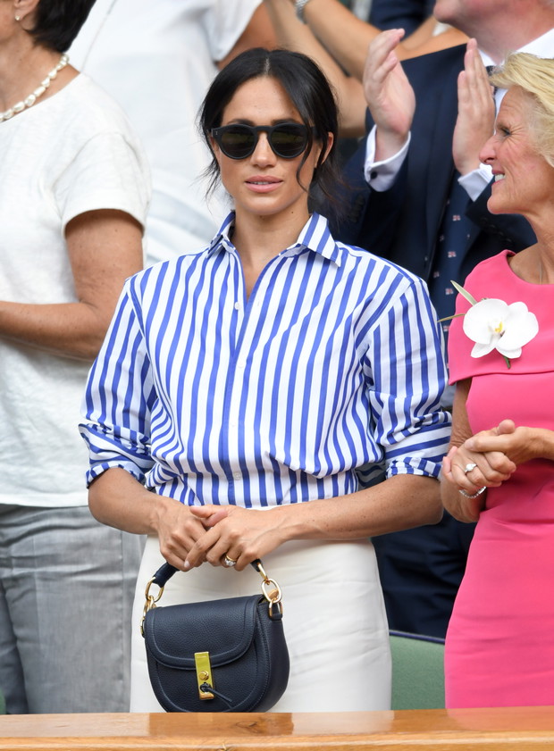 Księżna Meghan na kortach Wimbledon, 14.07.2018.