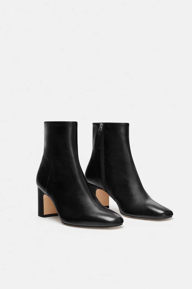 Zara, skórzane botki, 299 zł