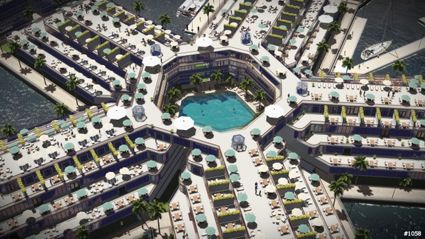 Pływające miasto, projekt konkursowy Instytutu Seasteading, wizualizacja: Gabriel Scheare, Luke Crowley, Lourdes Crowley, and Patrick White, Chile