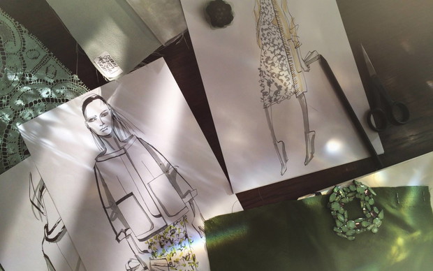 Backstage pokazu Burberry wiosna-lato 2014