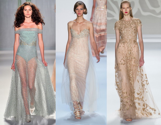 Trendy wiosna-lato 2014: SZYFONY NA WIECZÓR - od l. Jenny Packham, Badgley Mischka / fot. Imaxtree