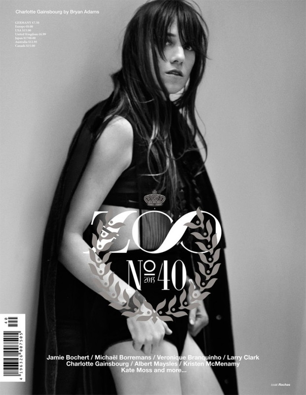 Charlotte Gainsbourg na okładce Zoo Magazine, nr 40 / fot. Bryan Adams