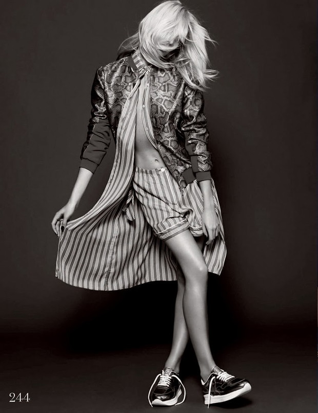 Candice Swanepoel w sesji okładkowej dla ELLE UK grudzień 2013, fot. Kai Z Feng