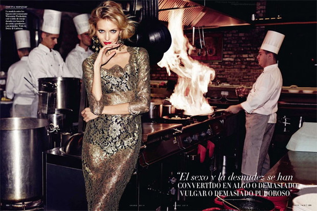 Anja Rubik w Vanity Fair Spain sesja + backstage