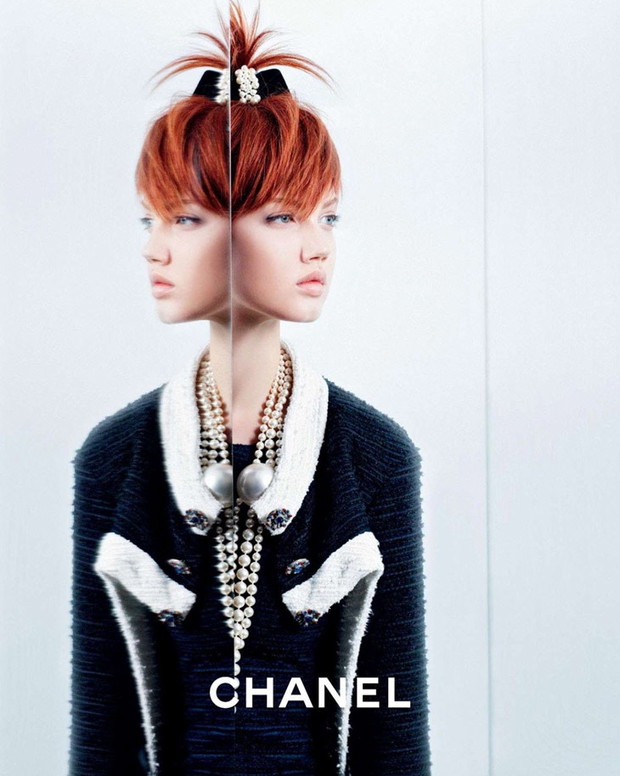Lindsey Wixson i Sasha Luss w kampanii Chanel wiosna-lato 2014
