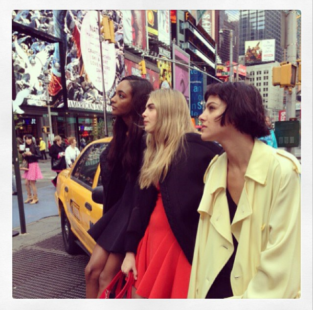 Cara Delevingne, Jourdan Dunn, A$AP Rocky dla DKNY