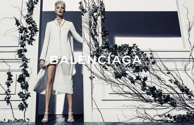 Daria Werbowy w kampanii Balenciaga wiosna-lato 2014