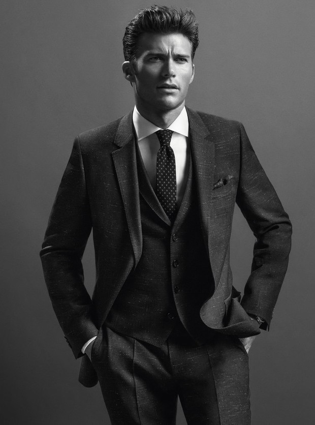 Edie Campbell i Scott Eastwood w kampanii Hugo Boss