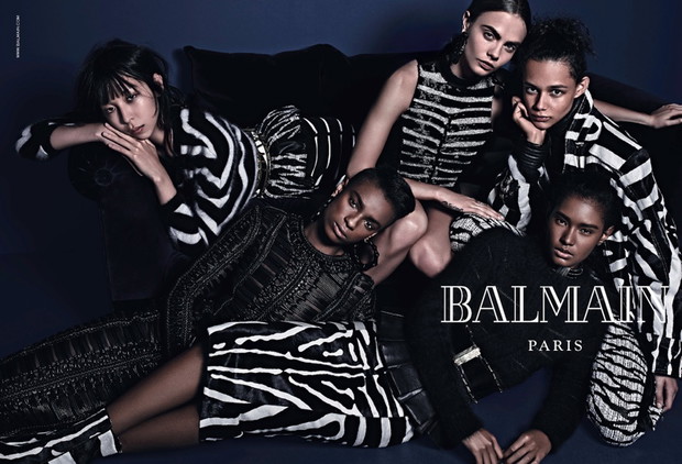 Cara Delevingne i Jourdan Dunn w kampanii Balmain jesień zima 2014/15