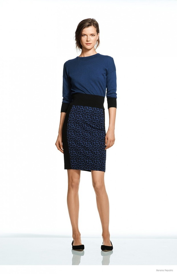 Kasia Struss w lookbooku Roland Mouret x Banana Republic