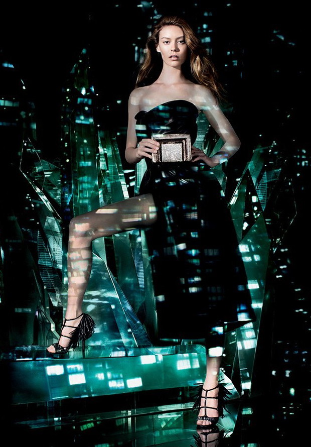 Ondria Hardin w kampanii Jimmy Choo Cruise 2015
