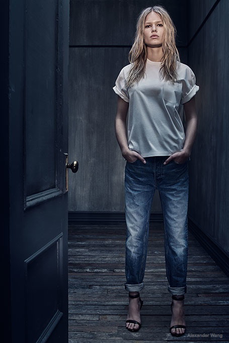 Anna Ewers w kampanii dżinsów Alexandra Wanga