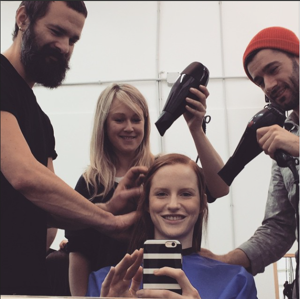 Magdalena Jasek za kulisami pokazu Sportmax, https://instagram.com/magdalena_jasek/