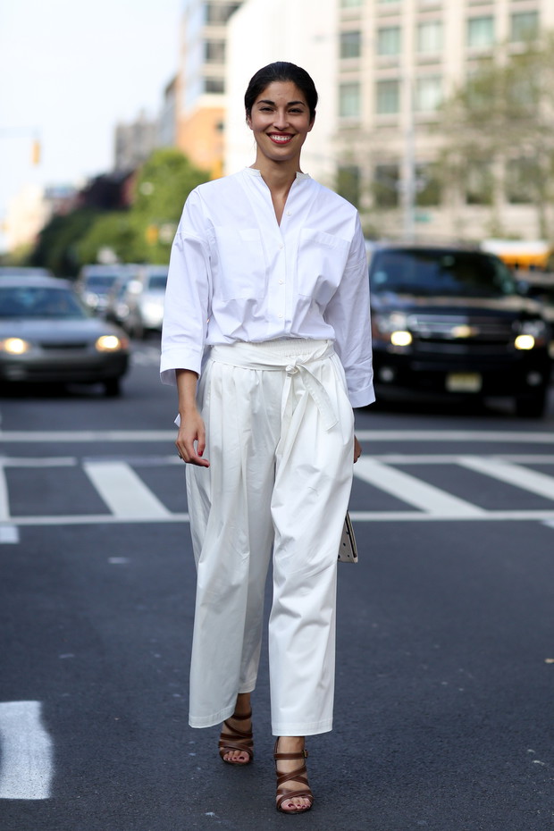 Street fashion wiosna-lato 2015: biel