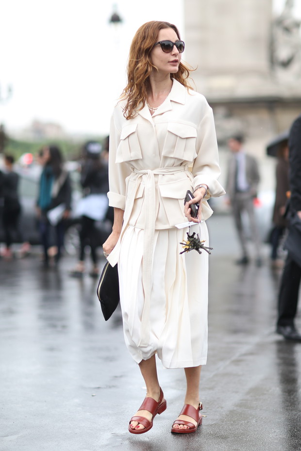 Street fashion wiosna-lato 2015: biel
