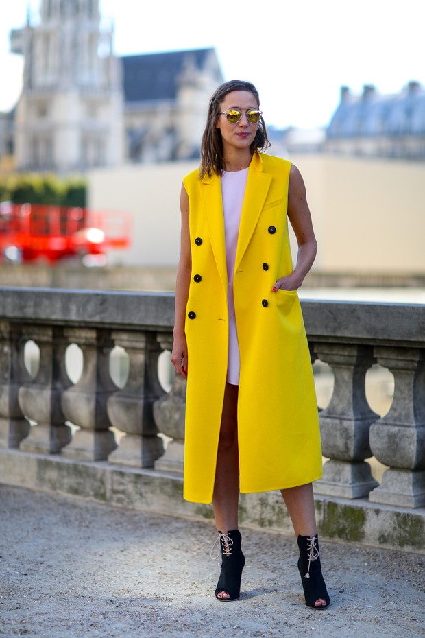 Street fashion wiosna-lato 2015: kolor żółty