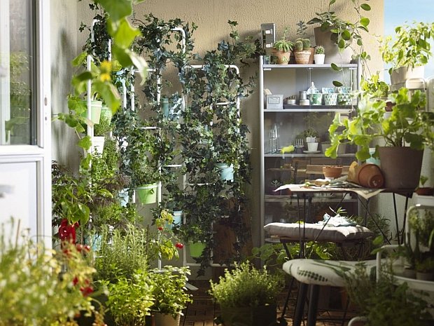 Zielone balkony Ikea