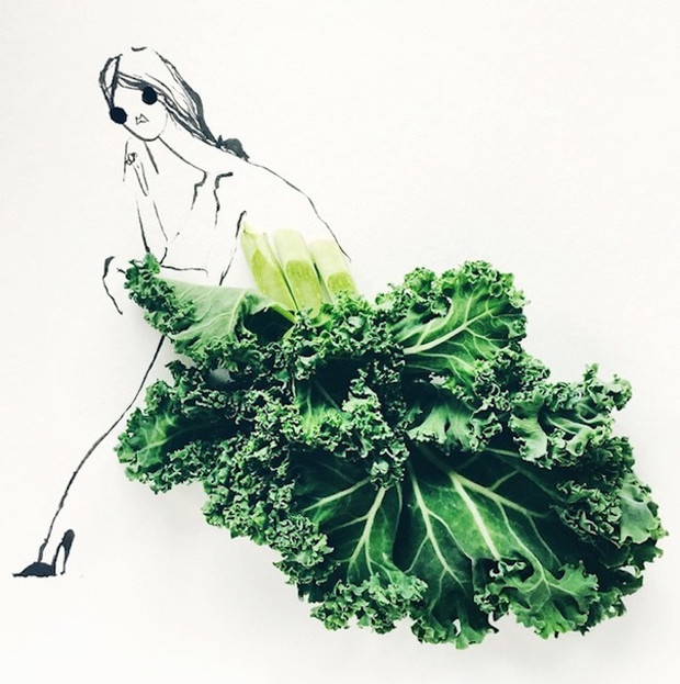 Ilustracje Gretchen Röehrs inspirowane modą i... jedzeniem!