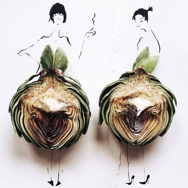 Ilustracje Gretchen Röehrs inspirowane modą i... jedzeniem!