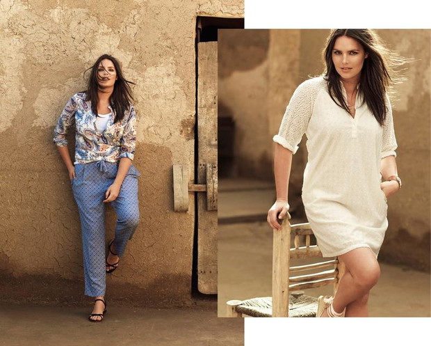 Candice Huffine w lookbooku kolekcji plus size Mango