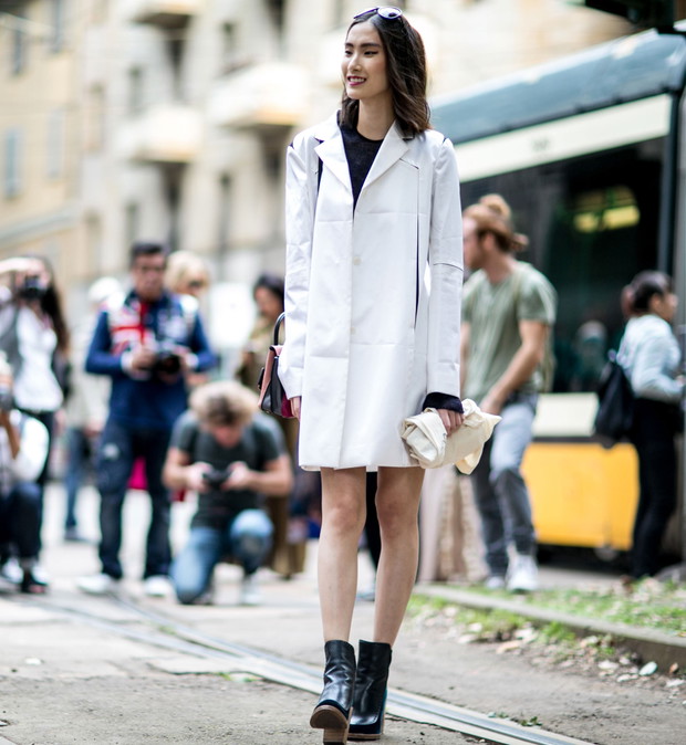 Street fashion: modelki off duty w Mediolanie