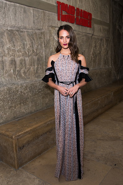 Alicia Vikander na konferencji prasowej dotyczącej filmu Tomb Raider w Berlinie, 02
