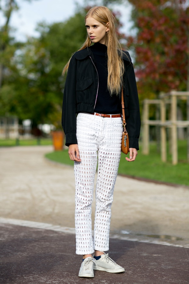 Street fashion: Modelki off duty w Paryżu
