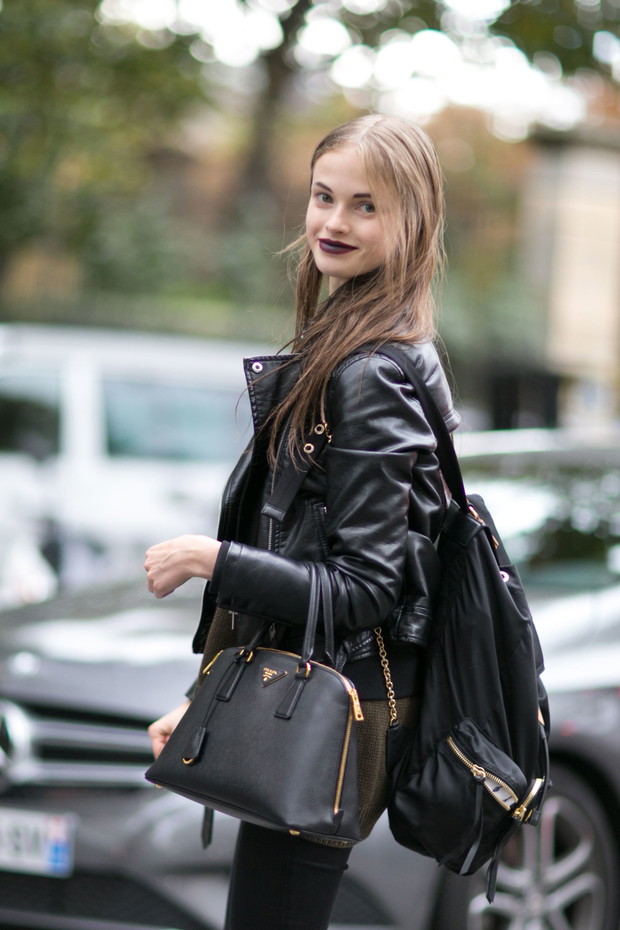 Street fashion: Modelki off duty w Paryżu