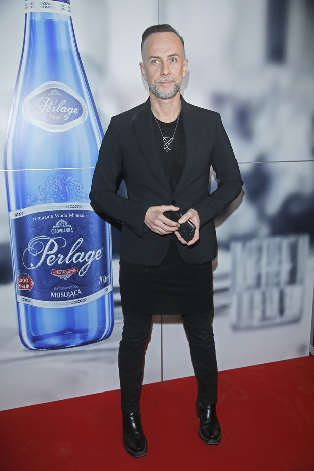Adam Darski na pokazie Mariusza Przybylskiego jesień-zima 2018/2019