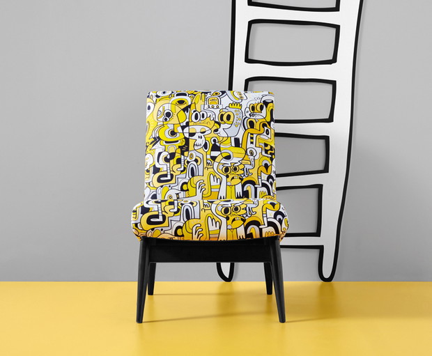 Doodle we wnętrzach - Jon Burgerman dla Kirkby Design