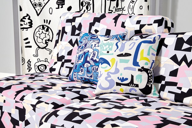 Doodle we wnętrzach - Jon Burgerman dla Kirkby Design