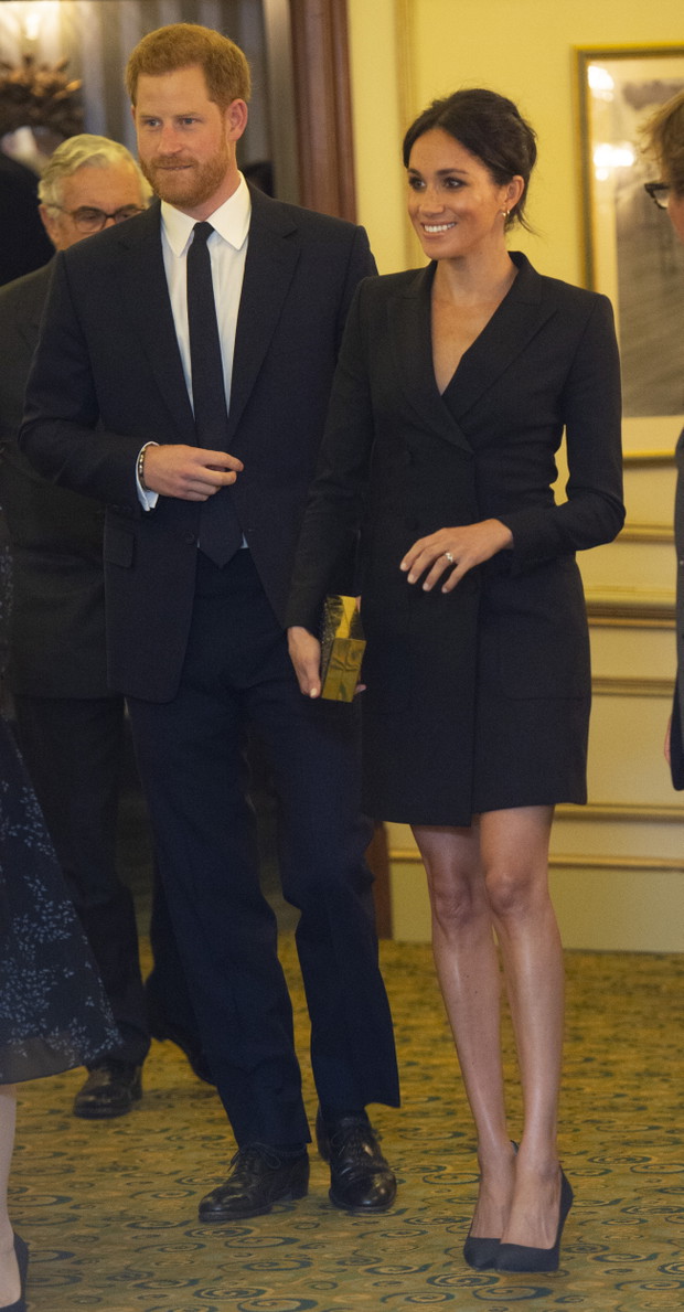 Książę Harry i Meghan Markle na spektaklu Hamilton w Victoria Palace Theatre