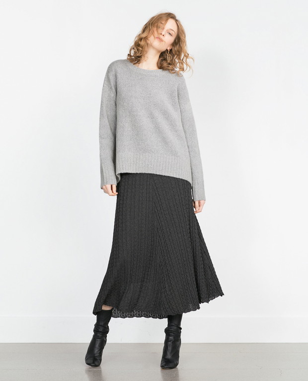 Zara Mid-Season Sale wiosna 2016, sweter oversize, 69.90 zl, zamiast 139 zł