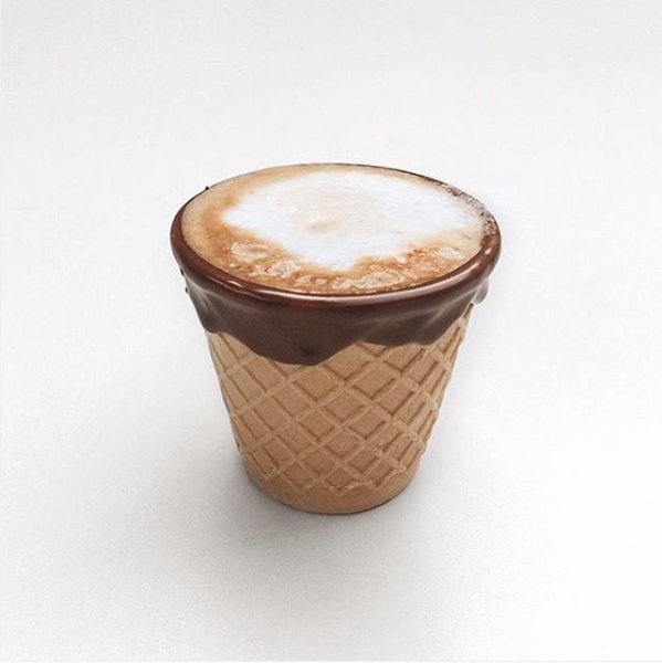 #coffeeinacone. Kawy w rożku podbijają internet!, fot. instagram reinaventurini