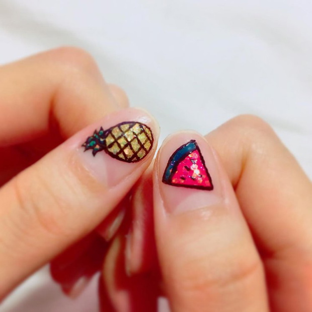 Fruit Manicure - owocowe paznokcie na lato, fot. @_maysecond_