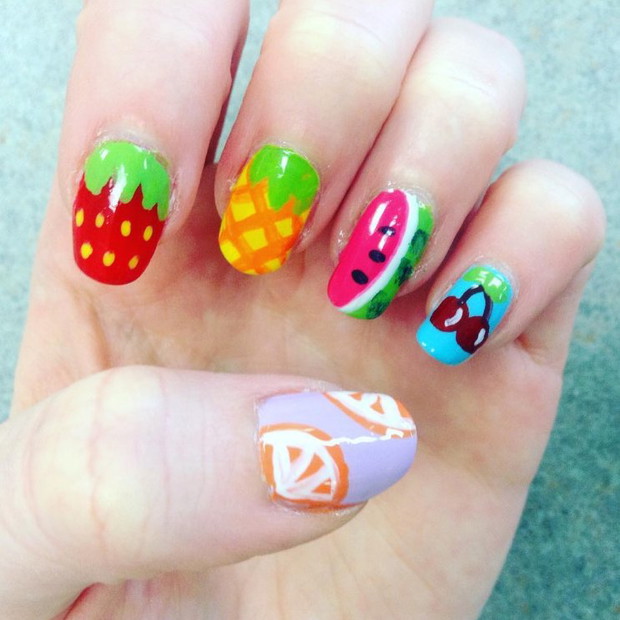 Fruit Manicure - owocowe paznokcie na lato, fot. @mollys.manis