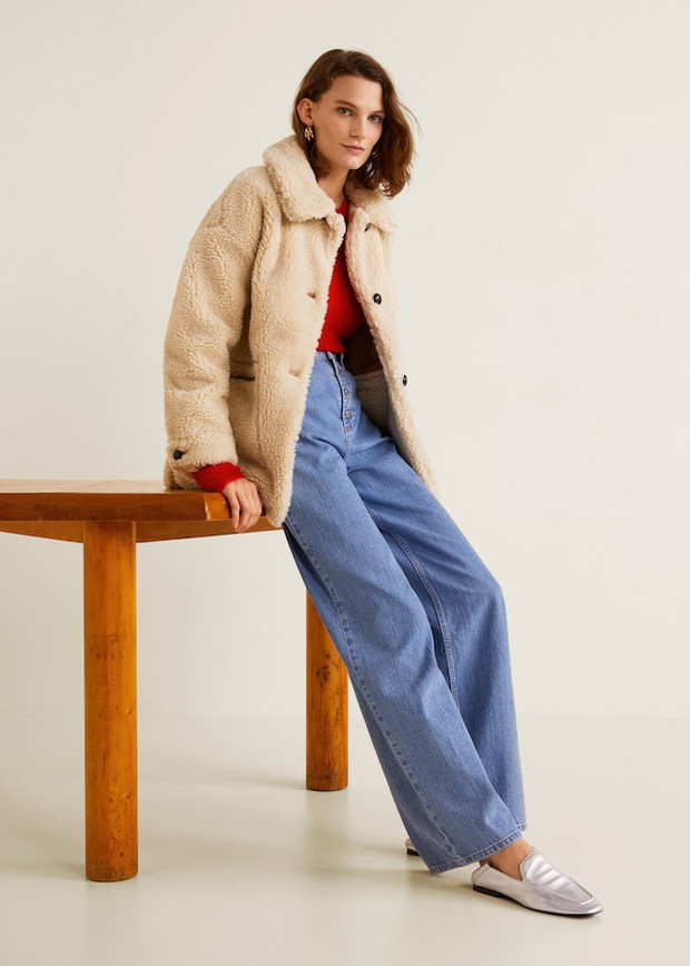 Płaszcz teddy coat Mango