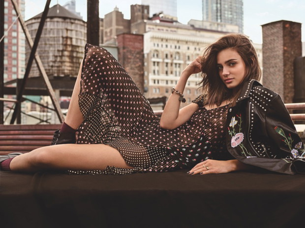 Taylor Hill w kampanii Topshop jesień-zima 2016/2017