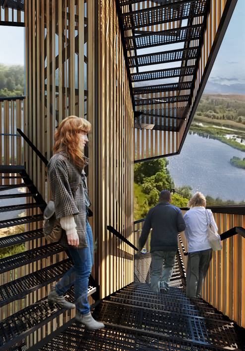 Wieża widokowa na poznańskich Szachtach, projekt Toya Design
