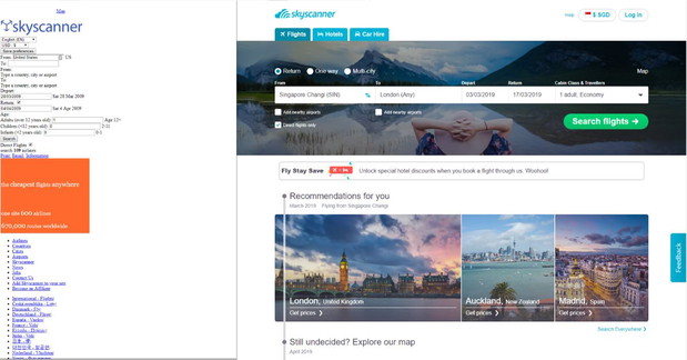 #10yearchallenge - Skyscanner