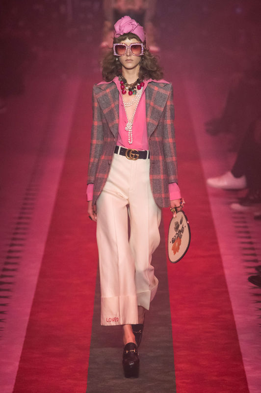 Maria Zakrzewska na wybiegu Gucci wiosna-lato 2017