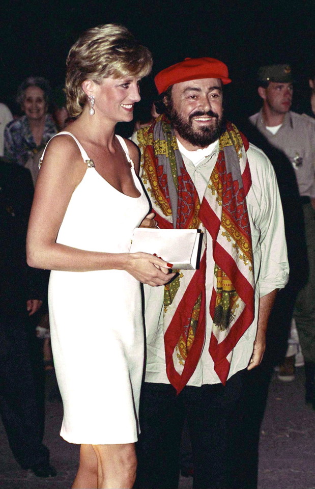 Księżna Diana i Luciano Pavarotti, 1995 rok