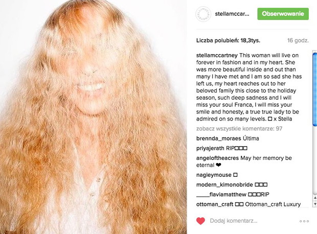 Nie żyje Franca Sozzani. Jak żegna ją branża mody?
