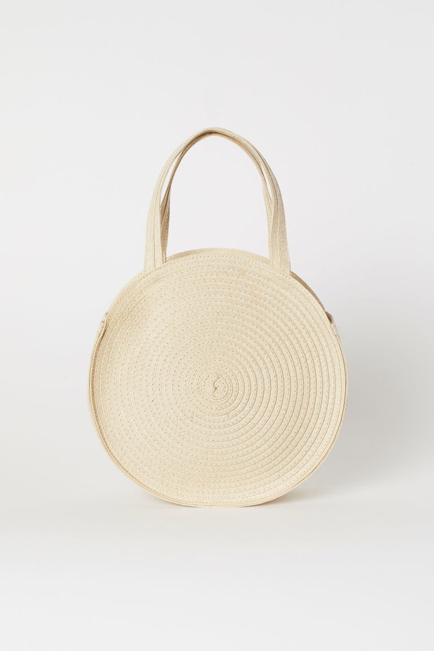 Okrągła torba słomkowa - H&M, 59,99 zł