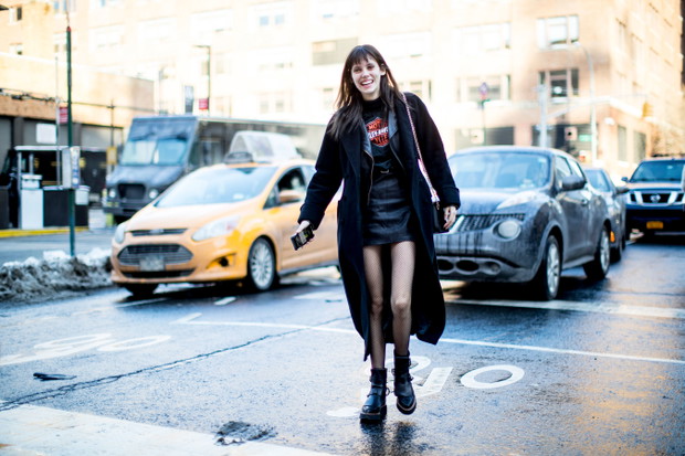 Street fashion: modelki off duty na New York Fashion Week AW17