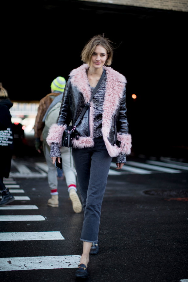 Street fashion: modelki off duty na New York Fashion Week AW17